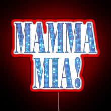 Load image into Gallery viewer, Mamma Mia disco RGB neon sign red