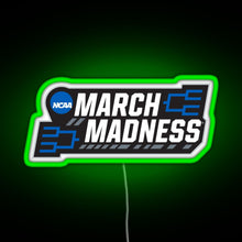 Load image into Gallery viewer, March Madness RGB neon sign green
