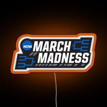 Load image into Gallery viewer, March Madness RGB neon sign orange