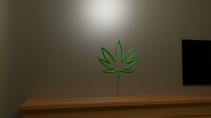 marijuana leaf lamp
