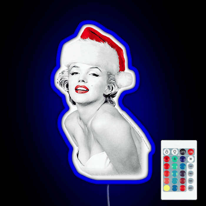 Marilyn Monroe Christmas Santa Marilyn RGB neon sign remote