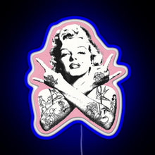 Load image into Gallery viewer, Marilyn Monroe RGB neon sign blue