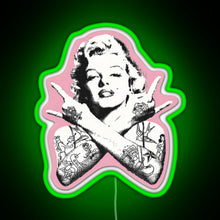 Load image into Gallery viewer, Marilyn Monroe RGB neon sign green
