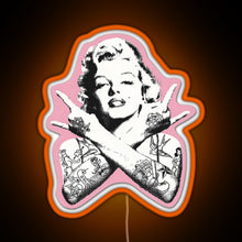 Load image into Gallery viewer, Marilyn Monroe RGB neon sign orange