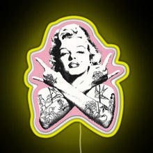 Load image into Gallery viewer, Marilyn Monroe RGB neon sign yellow
