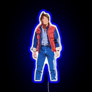 Marty Mcfly RGB neon sign blue