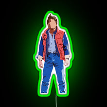 Load image into Gallery viewer, Marty Mcfly RGB neon sign green