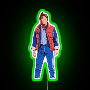Marty Mcfly RGB neon sign green