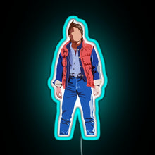 Load image into Gallery viewer, Marty Mcfly RGB neon sign lightblue 