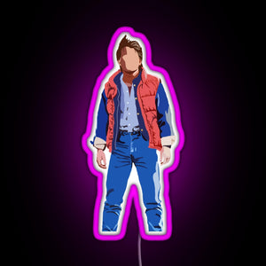 Marty Mcfly RGB neon sign  pink