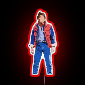 Marty Mcfly RGB neon sign red