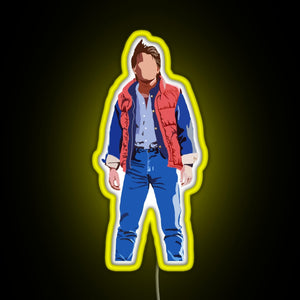 Marty Mcfly RGB neon sign yellow
