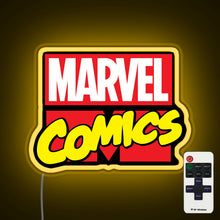 Load image into Gallery viewer, Yellow Marvel Comic neon sign