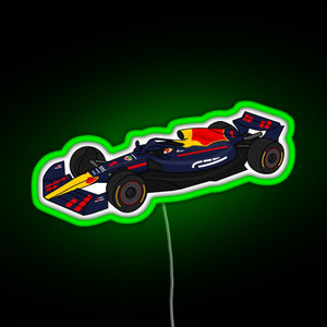 Max Verstappen 1 RedBull Formula One Race Car RGB neon sign green