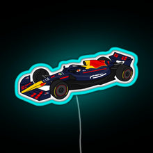 Load image into Gallery viewer, Max Verstappen 1 RedBull Formula One Race Car RGB neon sign lightblue 