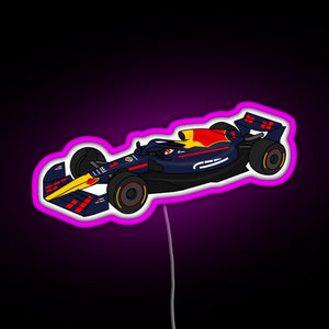Max Verstappen 1 RedBull Formula One Race Car RGB neon sign  pink