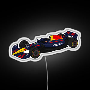 Max Verstappen 1 RedBull Formula One Race Car RGB neon sign white 