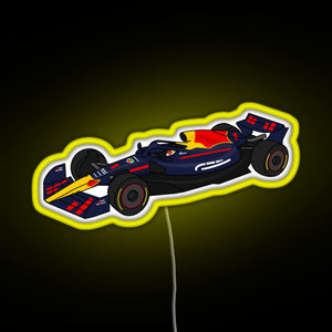 Max Verstappen 1 RedBull Formula One Race Car RGB neon sign yellow