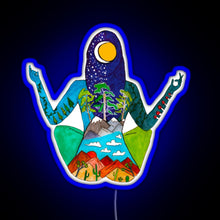 Load image into Gallery viewer, Meditation Time RGB neon sign blue