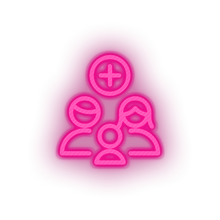 Load image into Gallery viewer, pink member pregnant parents family adopt parent birth add new baby kid person children child human pregnancy led neon factory