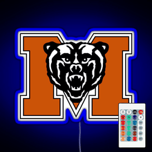 Load image into Gallery viewer, Mercer University Logo RGB neon sign remote