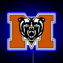 Load image into Gallery viewer, Mercer University Logo RGB neon sign blue