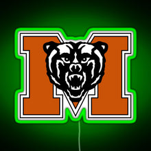 Load image into Gallery viewer, Mercer University Logo RGB neon sign green
