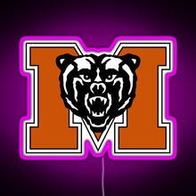 Load image into Gallery viewer, Mercer University Logo RGB neon sign  pink