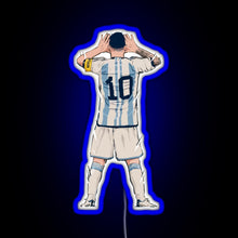 Load image into Gallery viewer, Messi vs Netherlands World Cup Qatar 2022 RGB neon sign blue