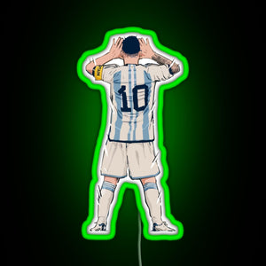 Messi vs Netherlands World Cup Qatar 2022 RGB neon sign green