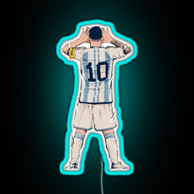 Load image into Gallery viewer, Messi vs Netherlands World Cup Qatar 2022 RGB neon sign lightblue 