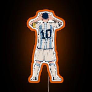 Messi vs Netherlands World Cup Qatar 2022 RGB neon sign orange