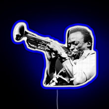 Load image into Gallery viewer, miles davis RGB neon sign blue