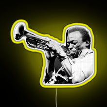 Load image into Gallery viewer, miles davis RGB neon sign yellow
