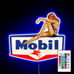Mobil pin up vintage sign RGB neon sign remote