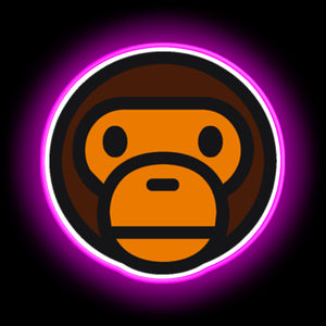 Monkey Bape neon sign