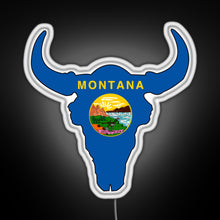 Load image into Gallery viewer, Montana Bison RGB neon sign white 