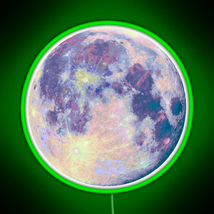 Moon RGB neon sign green