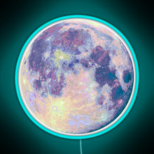 Load image into Gallery viewer, Moon RGB neon sign lightblue 
