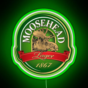 Moosehead Beer American pale ale RGB neon sign green