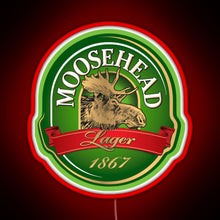 Load image into Gallery viewer, Moosehead Beer American pale ale RGB neon sign red