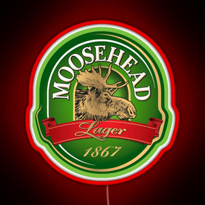Moosehead Beer American pale ale RGB neon sign red