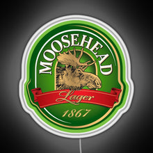 Load image into Gallery viewer, Moosehead Beer American pale ale RGB neon sign white 