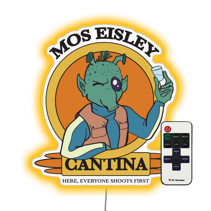 Mos Eisley Cantina Bar Neon Sign