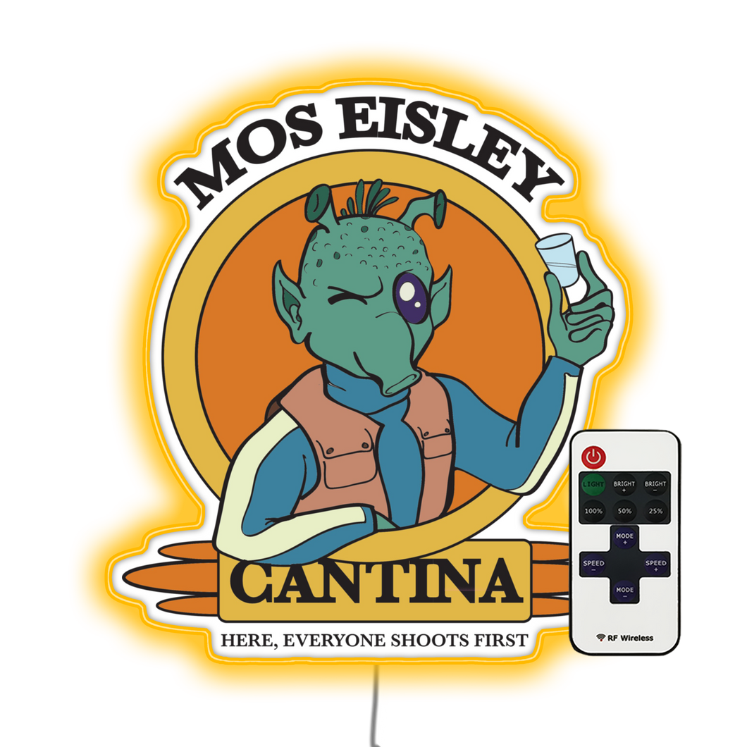 Mos Eisley Cantina Bar Neon Sign