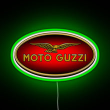 Load image into Gallery viewer, Moto Guzzi Logo Type 1 Colour RGB neon sign green
