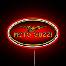 Load image into Gallery viewer, Moto Guzzi Logo Type 1 Colour RGB neon sign red