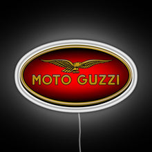 Load image into Gallery viewer, Moto Guzzi Logo Type 1 Colour RGB neon sign white 