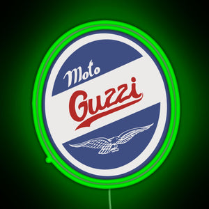 Moto guzzi RGB neon sign green