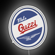 Load image into Gallery viewer, Moto guzzi RGB neon sign white 